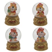Фигурка декоративная в стеклянном шаре "Тигр", L4,5 W4,5 H6 см, 4в.