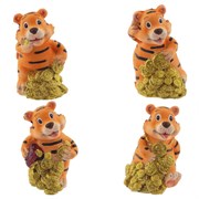 Фигурка  декоративная  "Тигр",    L2,5 W3 H4 см, 3в.
