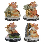 Фигурка  декоративная  "Тигр",   L5,5 W3,5 H6 см, 4в.
