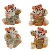 Фигурка  декоративная  "Тигр",  L3 W2 H3 см, 4в.