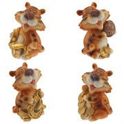 Фигурка декоративная "Тигр", L5 W4 H7 см, 4в
