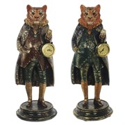 Фигурка декоративная "Тигр" (1xLR44) с часами,  L14 W15 H40 см, 2в.