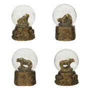 Фигурка декоративная в стекл.шаре "Тигр", L4 W4 H6 см, 4в.