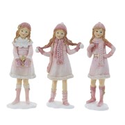 Фигурка декоративная "Девочка", 3 в., L6 W4 H18 см, 3в.