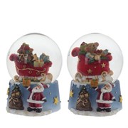 Фигурка декоративная в стекл. шаре "Сани",  L6,5 W6,5 H8,5 см, 2в.