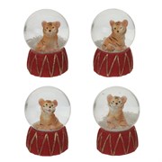 Фигурка декоративная в стеклянном шаре "Тигр", L4,5 W4,5 H6 см, 4в.