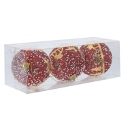 Украшение новогоднее "Шар", набор из 3-х шт, D 8 см, L23,5 W8 H8 см