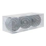 Украшение новогоднее "Шар", набор из 3-х шт, D 8 см, L23,5 W8 H8 см