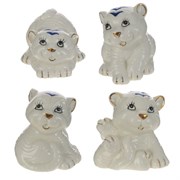 Фигурка декоративная "Тигрёнок", L5,5 W6 H4 см, 4в