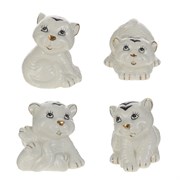 Фигурка декоративная "Тигрёнок", L5,5 W6 H4 см, 4в