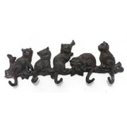 Вешалка на пять крючков "Кошки", L26 W2 H9,5 см