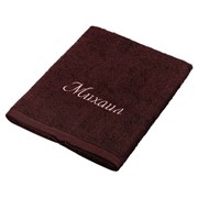 Полотенце махровое 50*90 см "Михаил" , 100% хлопок , коричневый