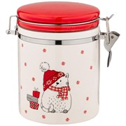 Банка для сыпучих продуктов с клипсой коллекция "Christmas gift" 14.1x10.2x14.2 см
