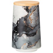 БАНКА С ДЕРЕВ.КРЫШКОЙ LEFARD "MOON ART" 800МЛ 10,5*17СМ (КОР=18ШТ.)