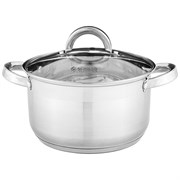 Кастрюля agness "Classic"со стеклянной крышкой 3,1 л. 20x11,5 см