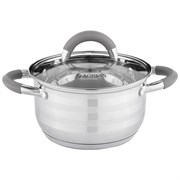 Кастрюля agness "Classic" со стеклянной крышкой 1,6 л. 16x9,5 см