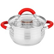 Кастрюля agness со стекл. крышкой 2,6 л. 18*11,5 см