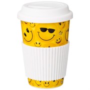 Кружка lefard coffemania с силиконовой крышкой и ободком, 390 мл