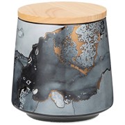 Банка с дерев.крышкой lefard "Moon art" 550 мл 10,5*10,5 см черная