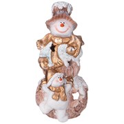 Фигурка декоративная "Снеговик со снеговичком" 20*10 см