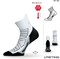 Носки Lasting RPC 098, microfiber+polypropylene, белый с черной подошвой и серой полоской, размер S - фото 260026