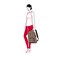 Рюкзак складной mini maxi glencheck red - фото 311191