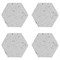 Набор из 4 подставок из камня elements hexagonal 10 см - фото 316737
