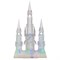 Фигурка декоративная с подсветкой и эффектом вьюги  "Замок", L25,5 W9,5 H43,5 см (работает от 4хААА - фото 331326