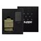 Набор ZIPPO: чёрная зажигалка Black Crackle® и зелёный нейлоновый чехол, в подарочной коробке - фото 354451