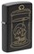 Зажигалка ZIPPO Skull Design с покрытием Black Matte, латунь/сталь, чёрная, матовая, 38x13x57 мм - фото 354500