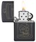 Зажигалка ZIPPO Skull Design с покрытием Black Matte, латунь/сталь, чёрная, матовая, 38x13x57 мм - фото 354502