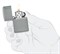 Зажигалка ZIPPO Classic с покрытием Flat Grey, латунь/сталь, серая, матовая, 38x13x57 мм - фото 354608