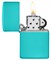 Зажигалка ZIPPO Classic с покрытием Flat Turquoise, латунь/сталь, бирюзовая, матовая, 38x13x57 мм - фото 354616