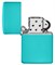Зажигалка ZIPPO Classic с покрытием Flat Turquoise, латунь/сталь, бирюзовая, матовая, 38x13x57 мм - фото 354617