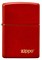 Зажигалка ZIPPO Classic с покрытием Metallic Red, латунь/сталь, красная, матовая, 38x13x57 мм - фото 354645
