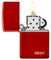Зажигалка ZIPPO Classic с покрытием Metallic Red, латунь/сталь, красная, матовая, 38x13x57 мм - фото 354646