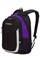 Рюкзак SWISSGEAR, чёрный/фиолетовый/серебристый, полиэстер 600D, 32х15х45 см, 22 л - фото 355097