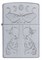 Зажигалка ZIPPO Butterfly and Wolf с покрытием Satin Chrome, латунь/сталь, серебристая, 38x13x57 мм - фото 356622