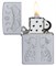 Зажигалка ZIPPO Butterfly and Wolf с покрытием Satin Chrome, латунь/сталь, серебристая, 38x13x57 мм - фото 356623