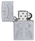 Зажигалка ZIPPO Butterfly and Wolf с покрытием Satin Chrome, латунь/сталь, серебристая, 38x13x57 мм - фото 356624