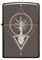 Зажигалка ZIPPO Heart of Tree с покрытием Black Ice®, латунь/сталь, чёрная, глянцевая, 38x13x57 мм - фото 357100