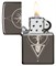 Зажигалка ZIPPO Heart of Tree с покрытием Black Ice®, латунь/сталь, чёрная, глянцевая, 38x13x57 мм - фото 357101