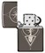 Зажигалка ZIPPO Heart of Tree с покрытием Black Ice®, латунь/сталь, чёрная, глянцевая, 38x13x57 мм - фото 357102