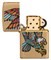 Зажигалка ZIPPO Tattoo Eagle с покрытием Brushed Brass, медь/сталь, золотистая, матовая, 38x13x57 мм - фото 357140
