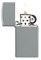 Зажигалка ZIPPO Slim® с покрытием Flat Grey, латунь/сталь, серая, глянцевая, 29x10x60 мм - фото 357157