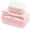 Набор ланч-боксов и столовых приборов candy ready, organic, розовый, 2 шт. - фото 362605