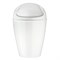 Корзина для мусора с крышкой del, 12 л, organic, молочная - фото 362759