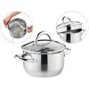 Кастрюля agness "Profi home" со стеклянной крышкой, 1,5л 16x9.5 см - фото 396375