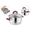 Кастрюля agness "Profi home" со стеклянной крышкой, 1,5л 16x9.5 см - фото 396399