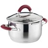 Кастрюля agness "Profi home" со стеклянной крышкой, 1,5л 16x9.5 см - фото 396401